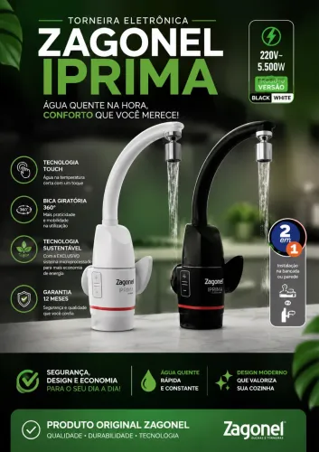Torneira eletrônica Zagonel Prima 220v
