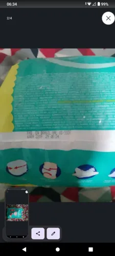 Estou vendendo um pacote de fralda com 108 fralda tamanho M porque o meu bebê teve alergia