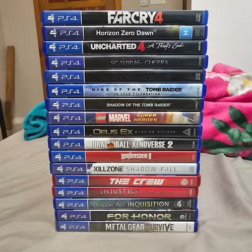 Lote de 17 jogos ps4 usados PlayStation 4 play ps originais combo pack coleção gamer