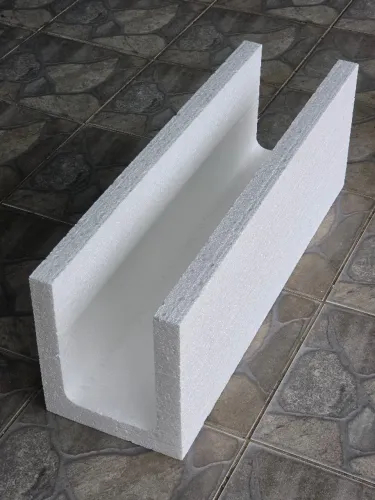 Canaleta de Isopor EPS para viga baldrame 20x30x100 cm