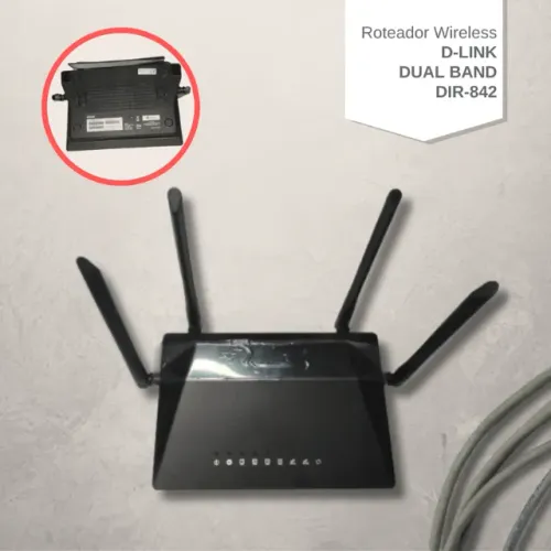 Roteador 4 antenas D-Link dir-842 Dual Band e Portas LAN 10/100/1000