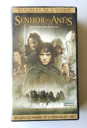 Fita VHS Filme Senhor dos Anéis - A Sociedade do Anel (Falta a Fita 1) - Legendado - 2002