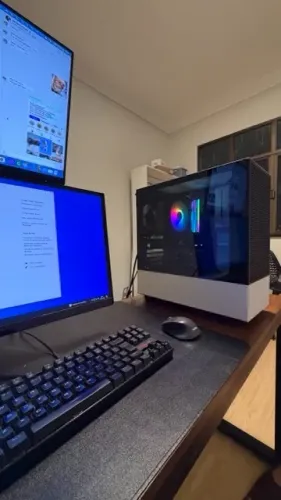 pc gamer ryzen 7 5700x, 32Gb, rtx 2060 super, gabinete nzxt, 2 monitores, completo