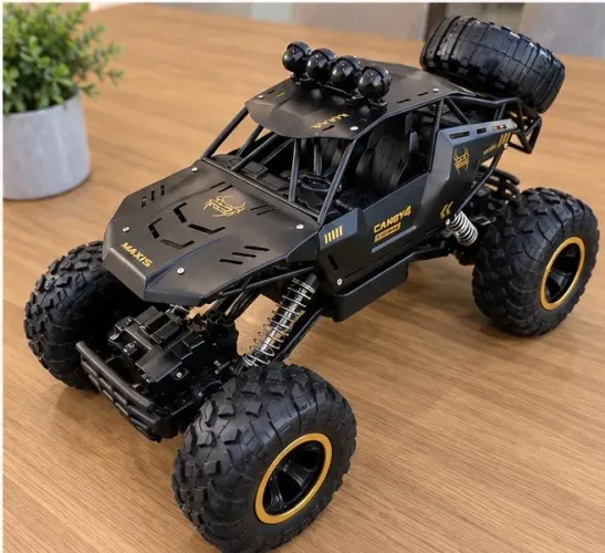 Carro de Controle Remoto Off-Road Super Crawler 4x4 com Luzes LED e amortecimento