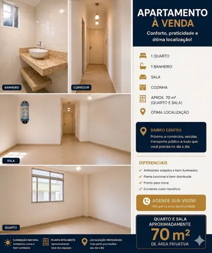 Amplo quarto/sala centro de JF