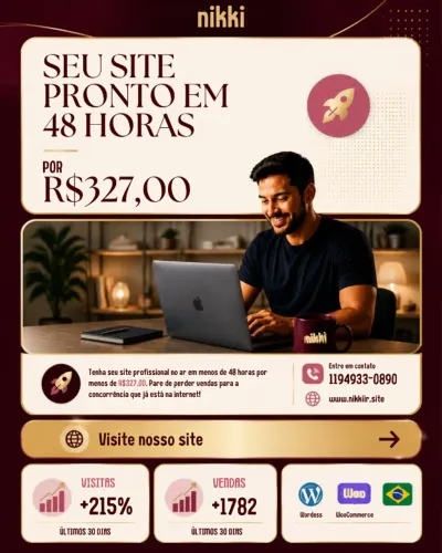 Transmita o valor real da sua marca com um site de alto padrão.