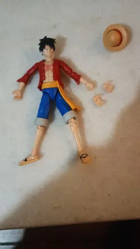 Action figure (luffy) anime heroes, acompanhado de 2 mãos extras