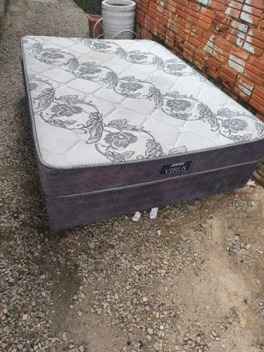 Cama box casal com colchão