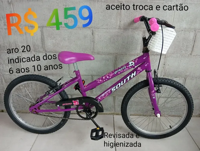 Bicicleta infantil feminina aro 20