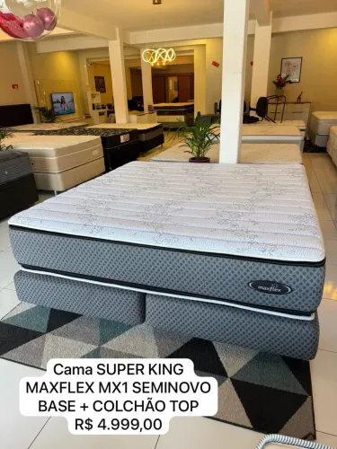 Cama box Super King MAXFLEX MX1 SEMINOVO TOP - ENTREGAMOS 
