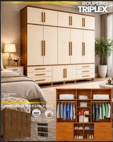 Guarda Roupa triplex Casal