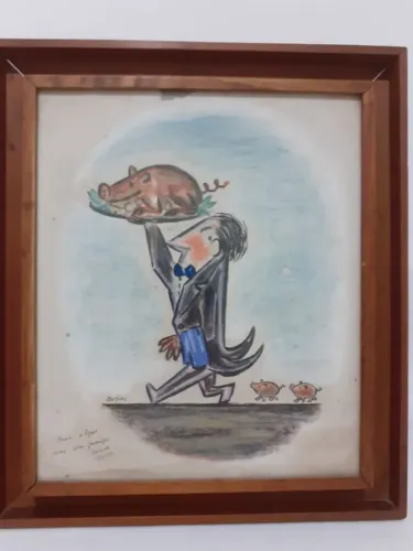Raro e Único desenho do BORJALO - 1958