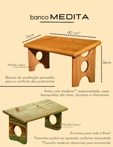 Banquinho de meditação autoral