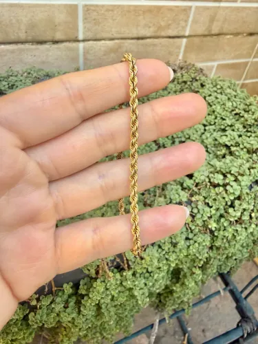 Pulseira feminina cabo de aço ouro 18k/ loja física