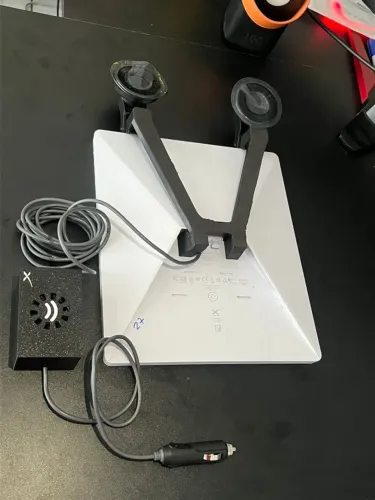 Kit para Starlink - cabo de cinzeiro estabilizado 12V e suporte de ventosa