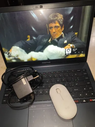 Notebook Positivo Motion Plus Q464B + Mouse sem fio Logitech Pebble 2 M350s