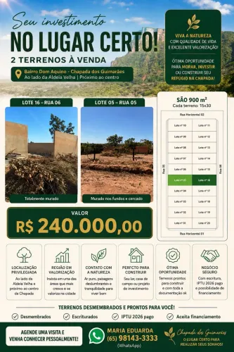 2 terrenos lindos na entrada de Chapada dos Guimarães