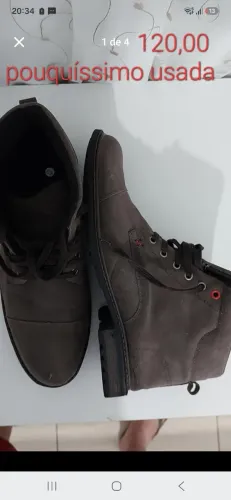 Sapatênis MrCat 41 100,00 e bota de camurça 43 80,00