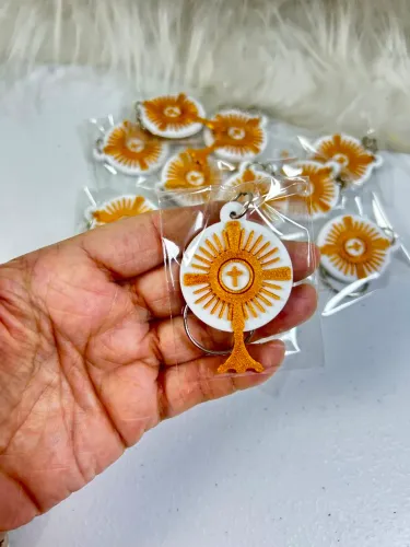 Chaveiro Eucaristia ou Batizado Personalizado
