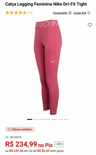 Legging Nike Pro Sculpt 365 Feminina - ROSA M