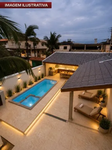 Casa 4 Quartos - Alto Padrão  Praia Grande - SP - ALV66