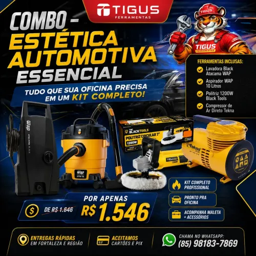 Combo estética automotiva essencial produtos pronta entrega promoção