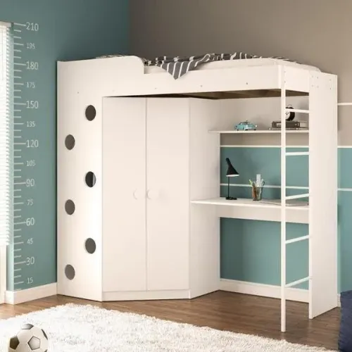 Cama Multifuncional 3 Em 1 Guarda Roupa E Escrivaninha