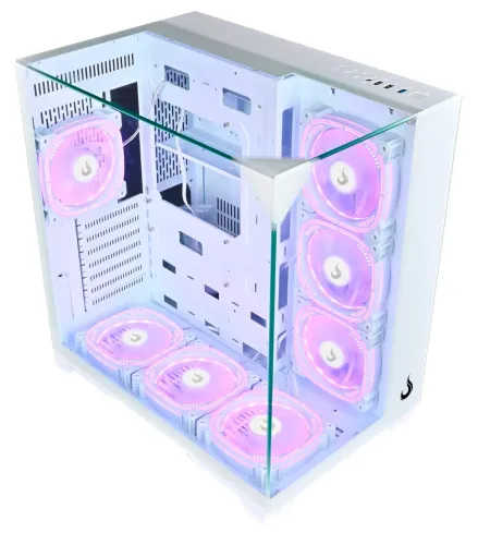 Gabinete RiseMod Galaxy Full Glass Branco