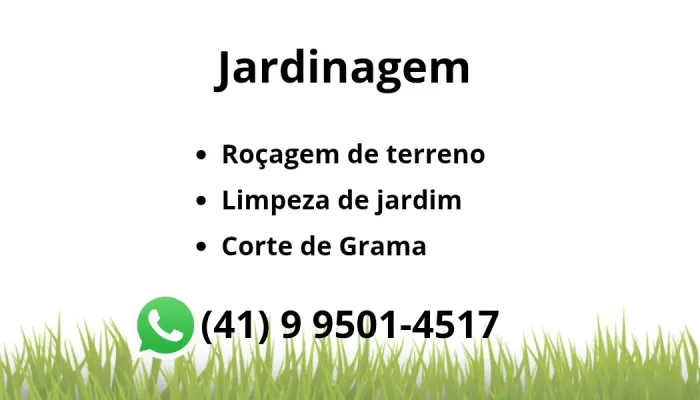 Corte de grama jardinagem roçada