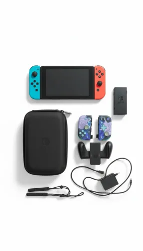 Nintendo Switch V2 (HAC-001(-01)) + Kit Completo + Case + Ergônomicos Gengar (pouco uso)