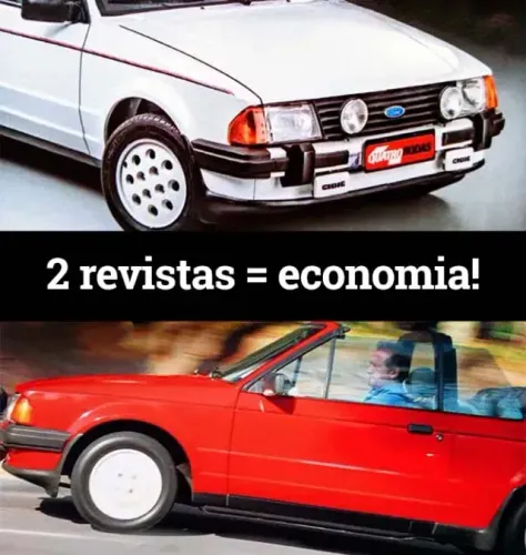 Kit 2 Revistas Quatro Rodas - Escort XR3 Laser / Conversível Mk3