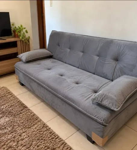 Sofá Cama Com Percintas Elásticas (Produto Novo)