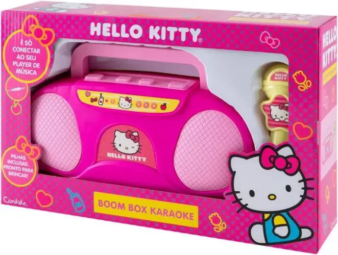 boombox hello kitty karaoke rosa novo lacrado para colecionadores