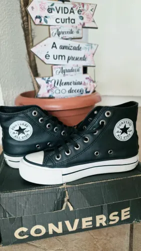 All Star Chuck Cano Alto, Couro, 37.