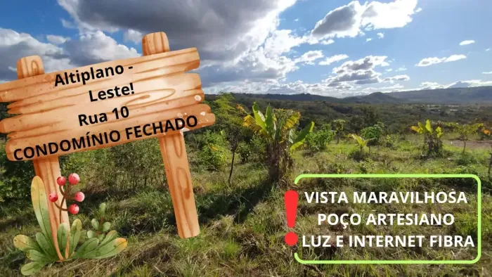 Chácara em condomínio com vista espetacular no Altiplano Leste - Jardim Botânico