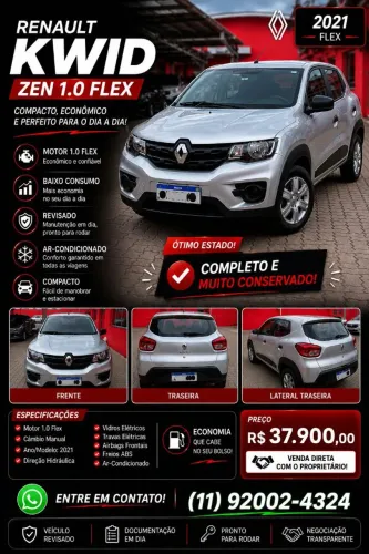 Renault Kwid Zen 1.0 Flex 12V 5P Mec. 2021