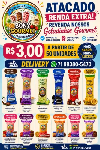 GELADINHOS GOURMET NO ATACADO 
