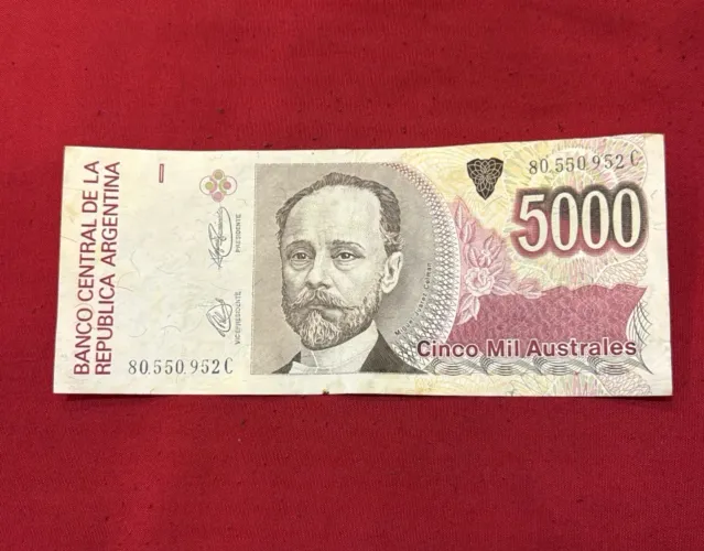 NOTA RARA 5.000 AUSTRALES