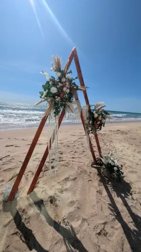 Painel Em Macramé Para Altar de Casamento