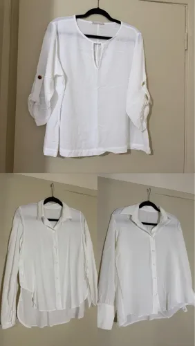 Kit 3 camisas sociais branca