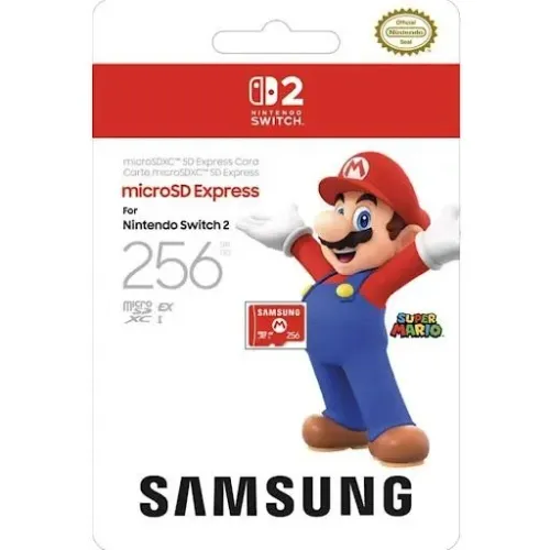 Oficial Nintendo Switch 2 Cartão Samsung microSD Express 256GB