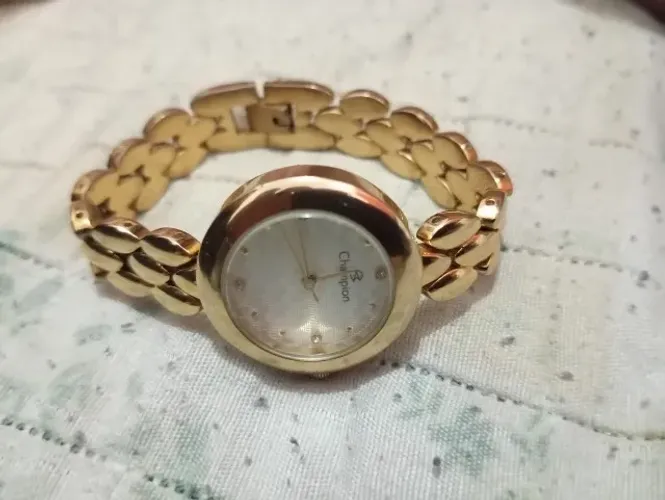 Relógio Feminino Champion Pulseira Gomos Cobra