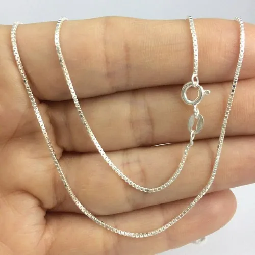 Corrente unissex fininha de prata 925 legítima 70cm