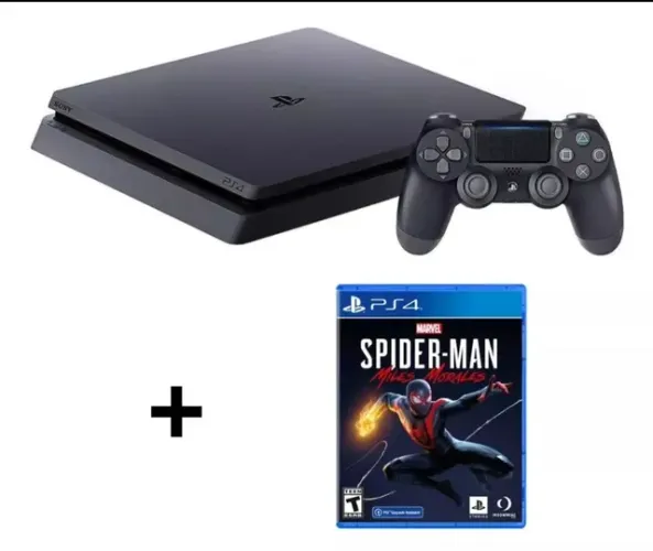 PS4 Slim 1 TERA  + SPIDER MAN +  Garantia 03 Meses. Temos LOJA FÍSICA!!!