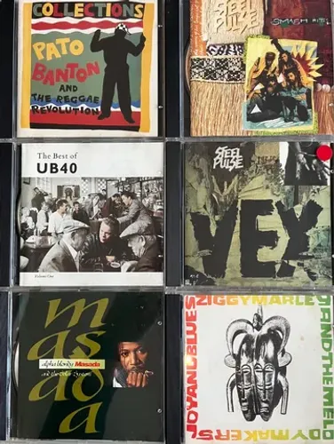 Coleção de CDs de Reggae - Pato Banton, UB40, Alpha Blondy, Steel Pulse e Ziggy Marley