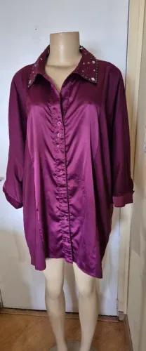 Blusa cetin marsalla