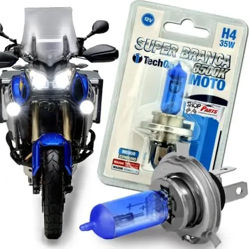 Lâmpada Super Branca para Moto H4 8500K 35W
