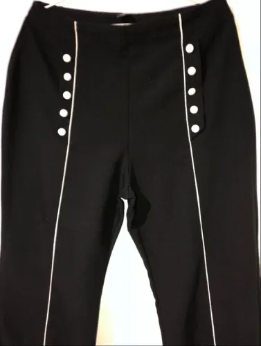 Calça pantalona de crepe M marca Únicas