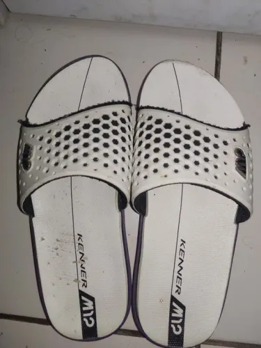 Chinelo Kenner M12 - Branco/Roxo