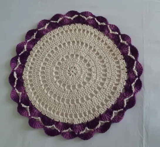 suplat em croche fio 100% algodão Barroco natural